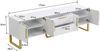 TV-Schrank aus MDF mit Hochglanzoberfläche, 170 x 40 x 53,5 cm, Weiß Bild 4