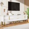 TV-Schrank aus MDF mit Hochglanzoberfläche, 170 x 40 x 53,5 cm, Weiß Bild 3