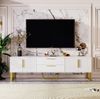 TV-Schrank aus MDF mit Hochglanzoberfläche, 170 x 40 x 53,5 cm, Weiß Bild 5