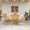 vidaXL Garten Essgruppe 5 pcs Braun Massivholz Akazie 3375707 Bild 4
