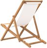 vidaXL Liegestuhl Teak 56x105x96 cm Creme 43802 Bild 5