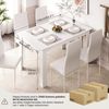 Mondeer Essgruppe Esszimmergruppe (Set, 5-tlg), Spanplatte & Lederimitat, Zweifarbig, Ergonomisch 138 x 90cm Bild 3