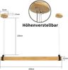 ZMH Vintage LED Pendelleuchte Dimmbar Diam. 100CM Holz und Metall 19W Industrielle Esszimmerlampe für Wohnzimmer Schlafzimmer Büro Bild 4