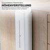 bümö Eckschreibtisch höhenverstellbar 200x120 cm in Asteiche, Metallgestell in weiß - Schreibtisch groß, Bürotisch höhenverstellbarer, Büroschreibtisch & Computertisch PC Tisch Büro, X82-R-WW Bild 2