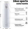 Isolierte Trinkflasche 680 ml Sport Wasserflasche mit Strohhalm Griff Bild 3