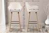 CLP 2er Set Barhocker Grant Stoffbezug Gestell aus Buchenholz bis 150 kg,beige Bild 2