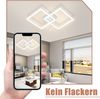 ZMH Deckenlampe LED Deckenleuchte Wohnzimmer - Schlafzimmerlampe weiß Wohnzimmerlampe 24W Küchenlampe Modern 3000K Warmweiß Flurlampe Eckig Deckenbeleuchtung für Wohnzimmer Küche Flur Bild 4