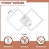 ZMH Deckenlampe LED Deckenleuchte Wohnzimmer - Schlafzimmerlampe weiß Wohnzimmerlampe 24W Küchenlampe Modern 3000K Warmweiß Flurlampe Eckig Deckenbeleuchtung für Wohnzimmer Küche Flur Bild 2