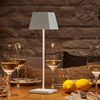 LED Tischleuchte weiß, Touchdimmer, Akku, H 37 cm Bild 3
