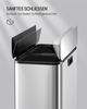 Mülleimer Küche, 2 x 28 Liter Mülleimer Schmal, Mülltrennsystem mit Herausnehmbarem Inneneimer, Inklusive 15 Spezial-Müllbeuteln, Silber Bild 4