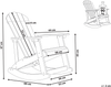Garten Schaukelstuhl für Kinder ADIRONDACK Pastellrosa Bild 2