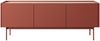 Bettso 'COLOR' RTV-Schrank mit überstehender Kante, Holzwerkstoff Rot, 55x37x144 cm Bild 5