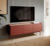 Bettso 'COLOR' RTV-Schrank mit überstehender Kante, Holzwerkstoff Rot, 55x37x144 cm Bild 3