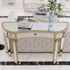MODFU Konsolentisch Sofatisch mit Fluted Glass & Kristallgriff-Schublade (Beistelltisch), Dekotisch Bild 2