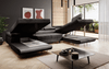 Designer Sofa Lago mit Schlaf - und Klappfunktion Anthrazit Samt Links Bild 2