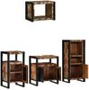 vidaXL Badezimmermöbel-Set mit Regal 4 pcs Massives upgecyceltes Holz 3305663 Bild 3