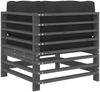 vidaXL Ecksofa mit Kissen Grau Massivholz Kiefer 825655 Bild 5