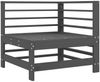 vidaXL Ecksofa mit Kissen Grau Massivholz Kiefer 825655 Bild 4