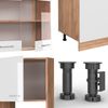 Küchenzeile R-Line Weiß Hochglanz/Goldkraft Eiche 300 cm mit Hochschrank, ohne Arbeitsplatte Vicco Bild 5