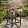 Outsunny Beistelltisch Campingtisch Terrassentisch (Wetterfest Balkontisch, 1-St, Gartentisch), für Garten Terrasse Balkon 48 x 37 x 46 cm Grau Bild 4