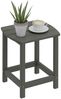 Outsunny Beistelltisch Campingtisch Terrassentisch (Wetterfest Balkontisch, 1-St, Gartentisch), für Garten Terrasse Balkon 48 x 37 x 46 cm Grau Bild 2