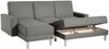 Just Fashion Funktionssofa Flachgewebe Hellgrau Metall Chromfarben Bild 3