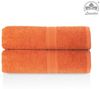 leevitex® Duschtuch 2er Set Duschtuch Frottier XL, 70 x 140 cm, saugfähig und fusselfrei, gestreifte Bordüre Bild 3