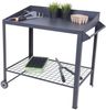 Pflanztisch TURKU Mobil Anthrazit Stahl | Gärtnertisch Garten-Arbeitstisch Umtopftisch Blumentisch Bild 3