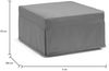 Dmora Abak Klappbett, Hocker, der in ein Einzelbett umgewandelt werden kann, Stoffhocker für das Wohnzimmer, 100 % Made in Italy, 80 x 80 x 45 cm, Grau Bild 3