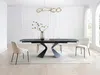 Vente-unique - KAJARI Esstisch KeramikGlas Schwarz - B 90 cm x H 76 cm x L 220 cm260 cm180 cm Bild 3