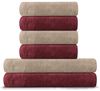 BARBONS Handtuch Set Handtücher 6-tlg, 2x Badetuch & 4x Badehandtuch Duschtücher, (6-St), Walkfrottee, 100% Baumwolle, saugstark, weich Bild 4