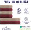 BARBONS Handtuch Set Handtücher 6-tlg, 2x Badetuch & 4x Badehandtuch Duschtücher, (6-St), Walkfrottee, 100% Baumwolle, saugstark, weich Bild 2