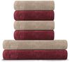 BARBONS Handtuch Set Handtücher 6-tlg, 2x Badetuch & 4x Badehandtuch Duschtücher, (6-St), Walkfrottee, 100% Baumwolle, saugstark, weich Bild 5