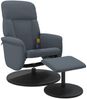 vidaXL Massagesessel mit Fußhocker Dunkelgrau Samt 356701 Bild 3