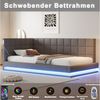 Merax Daybett mit LED und USB-Steckdose (1 tlg), Polsterbett Tagesbett Schlafsofa 90x200cm mit Lattenrost, Samt Bild 3