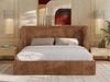 Polsterbett Bett mit Holzlattenrost Schlafzimmer Bett Doppelbett gepolstertes Kopfteil - EMORA CLASSIC - 160x200 cm - Orange Cord Bild 5