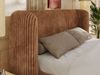 Polsterbett Bett mit Holzlattenrost Schlafzimmer Bett Doppelbett gepolstertes Kopfteil - EMORA CLASSIC - 160x200 cm - Orange Cord Bild 4