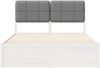 vidaXL Bettgestell mit gepolstertem Kopfteil Hellgrau 150 x 200 cm 3398193 Bild 5