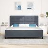 vidaXL Boxspringbett mit Kopfteil Dunkelgrau 200 x 200 cm Samt 3344964 Bild 3