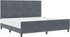 vidaXL Boxspringbett mit Kopfteil Dunkelgrau 200 x 200 cm Samt 3344964 Bild 2