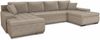 Wohnlandschaft mit Schlaffunktion Faris U-Form - Couch, Schlafsofa mit Bettkasten, Couchgranitur mit Bettfunktion, Big Sofa, Bettsofa (Beige (Paros 02)) Bild 2