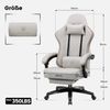 GTPLAYER Gaming Stuhl, Bürostuhl, Ergonomischer Pc Stuhl, Gaming Sessel mit Massagelendenwirbelstütze, Task Stühle mit Fußstütze und Kopfstütze, Rosa Stoff Bild 2