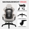 GTPLAYER Gaming Stuhl, Bürostuhl, Ergonomischer Pc Stuhl, Gaming Sessel mit Massagelendenwirbelstütze, Task Stühle mit Fußstütze und Kopfstütze, Rosa Stoff Bild 3
