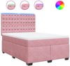 vidaXL Boxspringbett mit Matratze Rosa 160x200 cm Samt 3293271 Bild 2