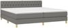 vidaXL Boxspringbett mit Matratze & LED Dunkelgrau 200x200 cm Stoff, Härtegrad: H2 [3133982] Bild 3