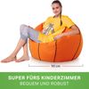 Green Bean® Basketball-Sitzsack mit 250L EPS Perlen, Polyester-PVC Gemisch Orange, Ø 90 cm Bild 5