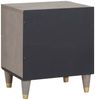 vidaXL Nachttisch mit Schubladen Grau 40 x 33 x 46 cm Massivholz Mango 4018770 Bild 5