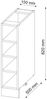Midischrank Fame-Line Weiß 15 x 82 cm ohne Arbeitsplatte Vicco Bild 3