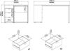 Dmora Schreibtisch Peipah, Mehrzweckschreibtisch, Bürotisch für PC, Eckschreibtisch, 150x100 h76 cm, Eiche und Weiß Bild 3