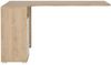 Dmora Schreibtisch Peipah, Mehrzweckschreibtisch, Bürotisch für PC, Eckschreibtisch, 150x100 h76 cm, Eiche und Weiß Bild 4